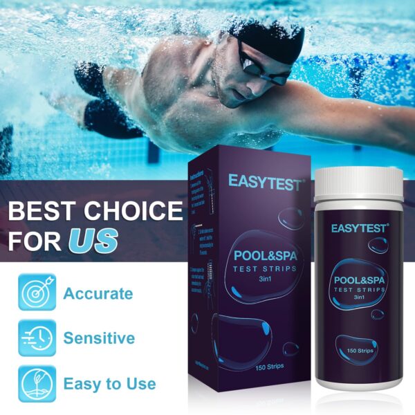 EASYTEST 9-Way Hot Tub, Pool, and Spa Test Strips - 图片 22