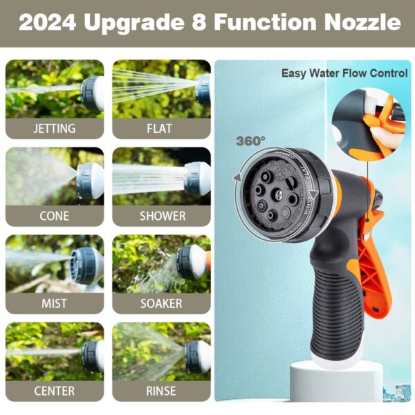 Omont Metal Garden Hose - 100FT Stainless Steel Water Hose With Nozzle - Durable, Flexible & Kink-Free - Image 3