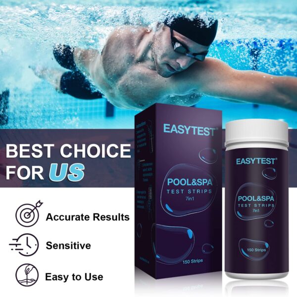 EASYTEST 9-Way Hot Tub, Pool, and Spa Test Strips - 图片 12