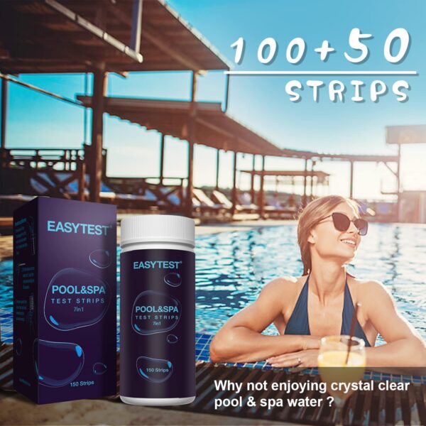 EASYTEST 9-Way Hot Tub, Pool, and Spa Test Strips - 图片 10