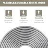 Omont Metal Garden Hose - 100FT Stainless Steel Water Hose With Nozzle - Durable, Flexible & Kink-Free - Image 5