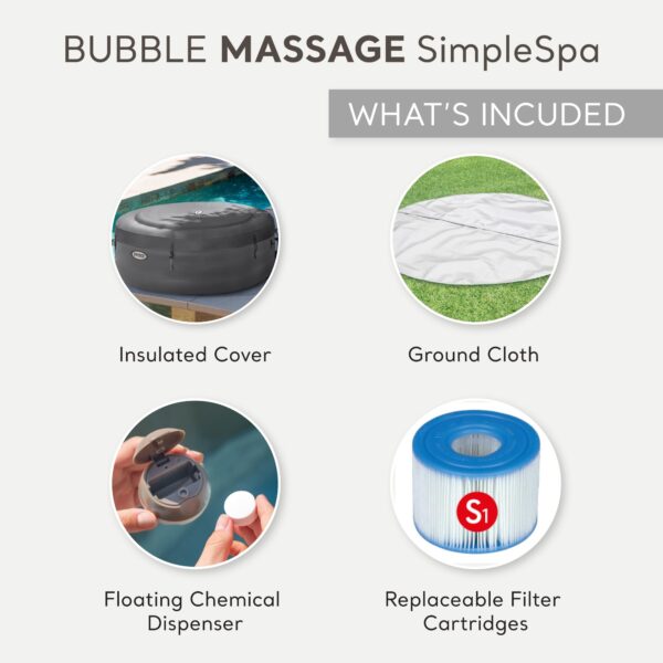 INTEX SimpleSpa Inflatable Hot Tub Bubble Massage Spa - 图片 6