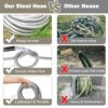 Omont Metal Garden Hose - 100FT Stainless Steel Water Hose With Nozzle - Durable, Flexible & Kink-Free - Image 9