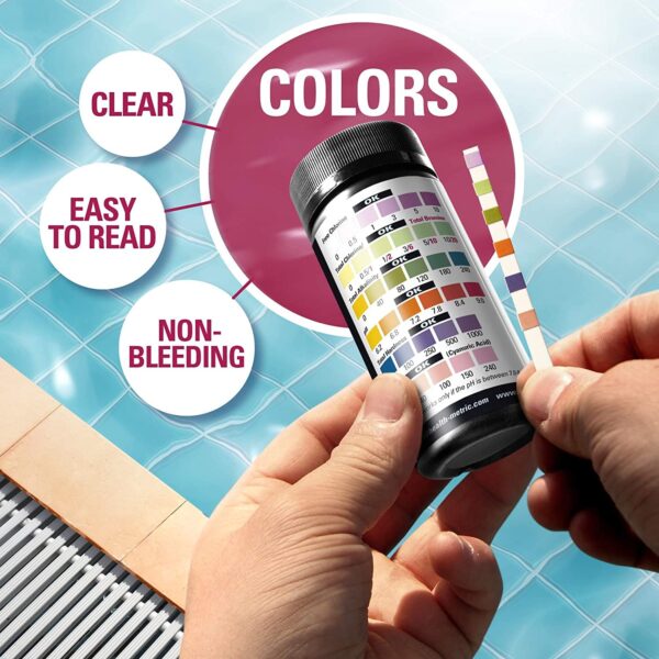 Health Metric 7-Way Pool, hot tub, and Spa Test Strips - 50 Count | Complete Water Testing Kit - Image 11