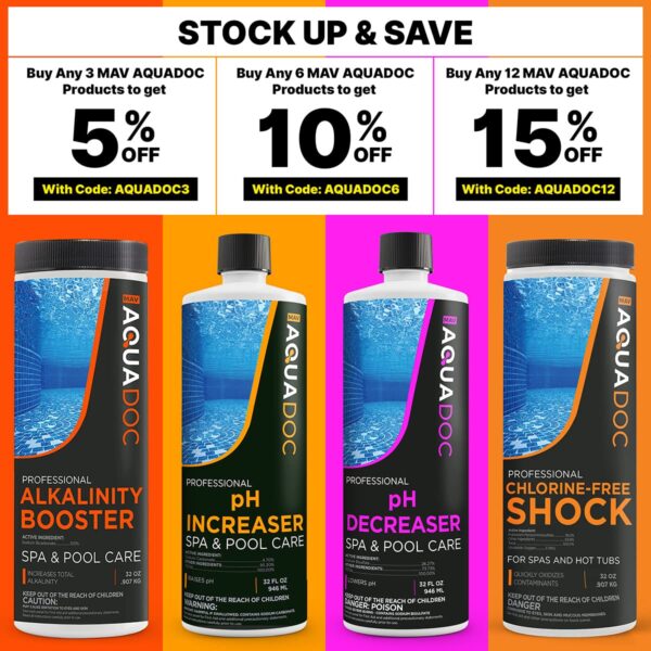 AquaDoc pH Increaser for Hot Tub and Spa - Balance and Boost Your Spa Water Chemistry (32oz) - 图片 8
