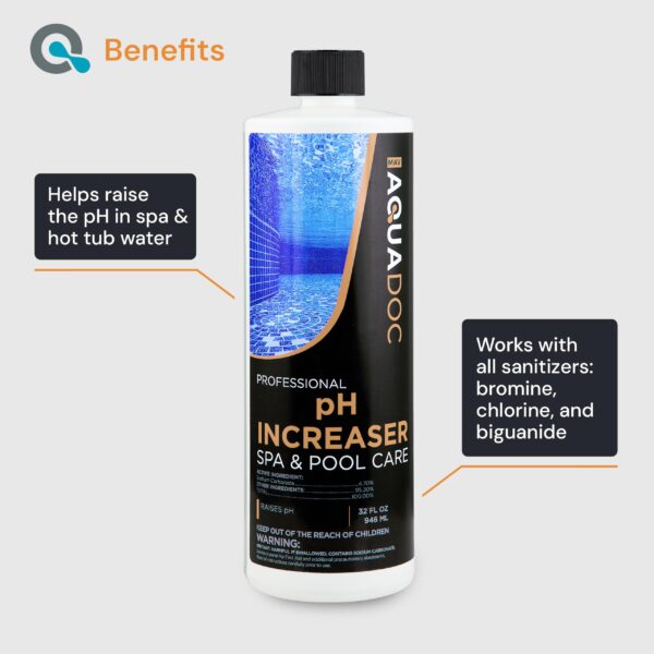 AquaDoc pH Increaser for Hot Tub and Spa - Balance and Boost Your Spa Water Chemistry (32oz) - 图片 3