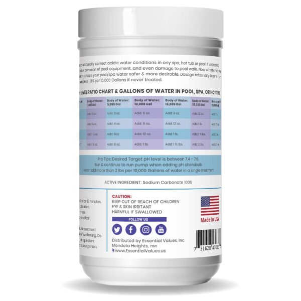 Essential Values PH Increaser for Hot Tubs, Spas, and Pools - Image 7