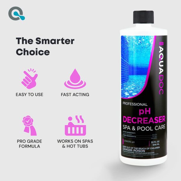 AquaDoc pH Decreaser for Hot Tub and Spa - pH Down Hot Tub Chemicals (32oz) - 图片 5