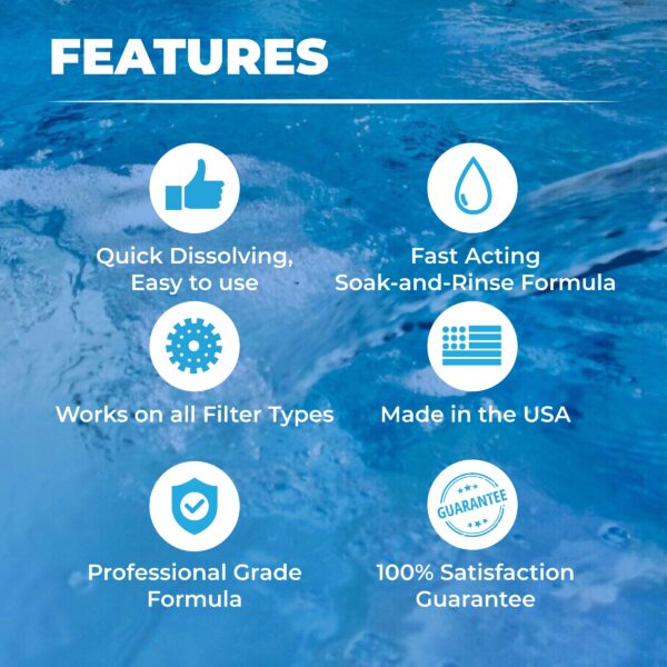 Hot Tub, Spa, and Pool Filter Cartridge Cleaner Soak - Easy to Use Filter Degreaser 1 Gallon - 图片 19